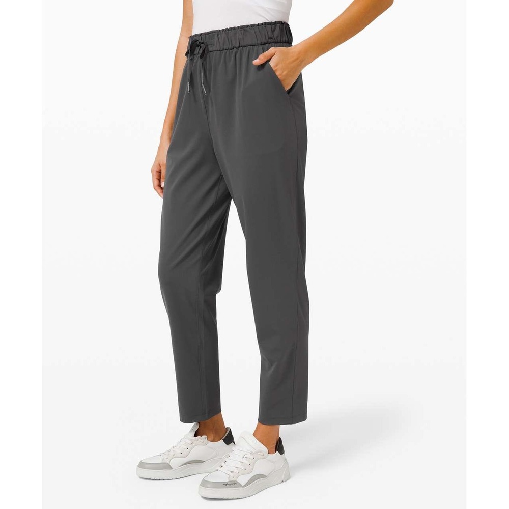 Lululemon Keep Moving Pant High Rise Graphite Grey Luxtreme Tapered Trouser 4